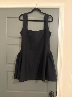 Mirror Palais Black Silk Sleeveless Mini Dress XL NWT